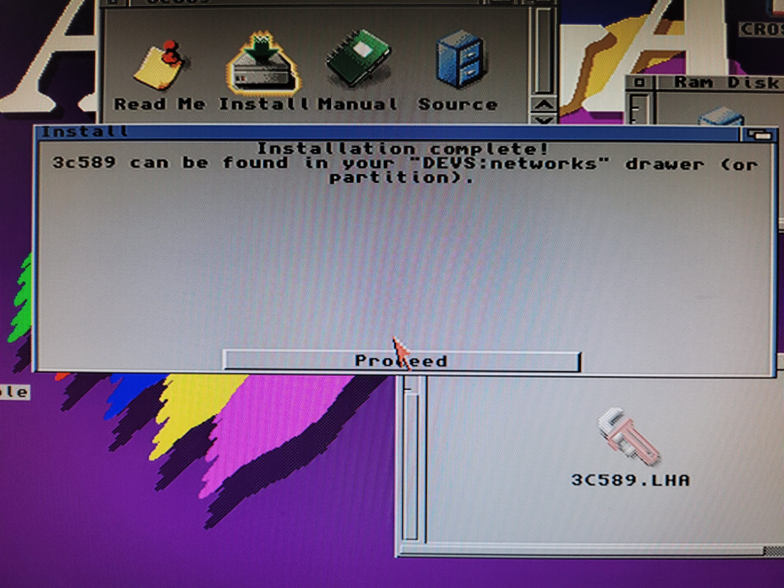 Fiberline Amiga scheda di rete fl-4680 ungetestet-per a1200 