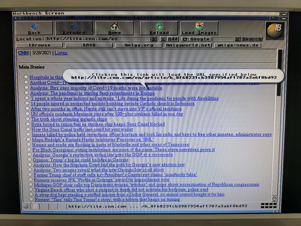 Amiga Web Browser