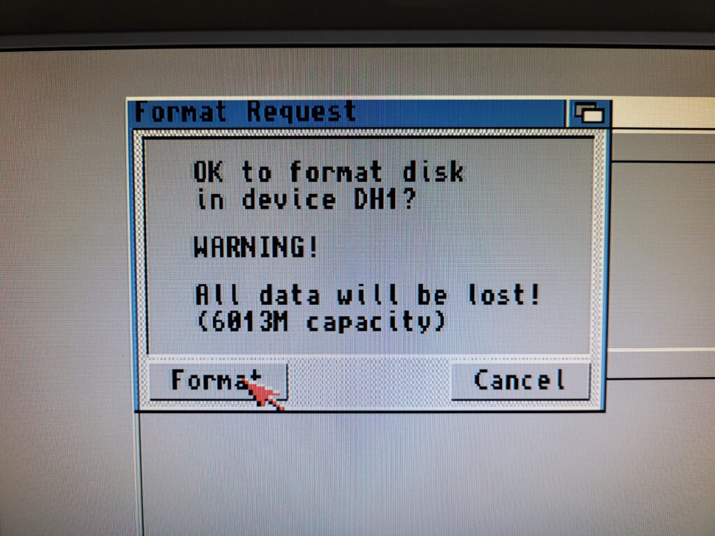 Amiga format disk request