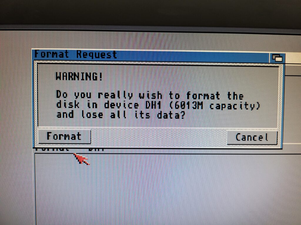 Amiga format disk request