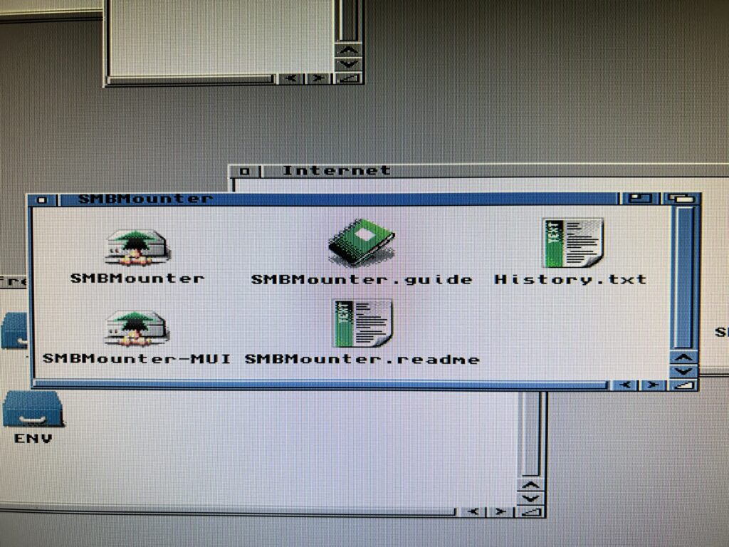 access a network share on the Amiga